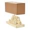 Hello Honey® 14" White and Sand Rabbit Table Lamp with Rectangle Linen Shade